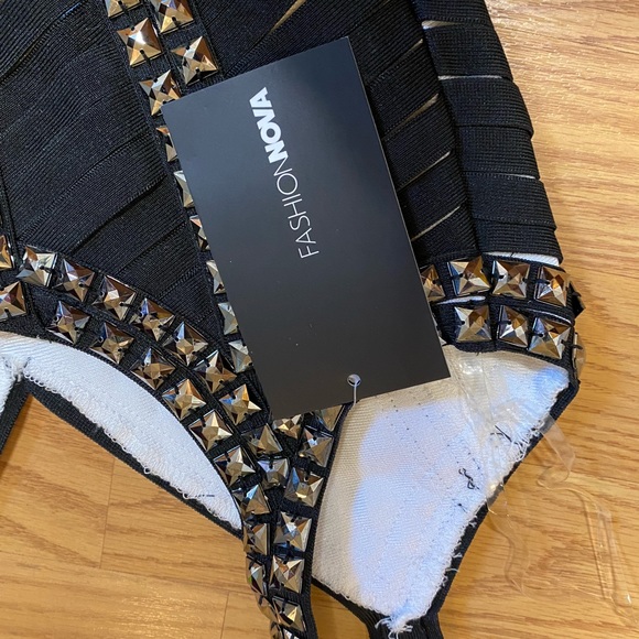 Fashion Nova Studded Bandage Dress - Picture 4 of 5